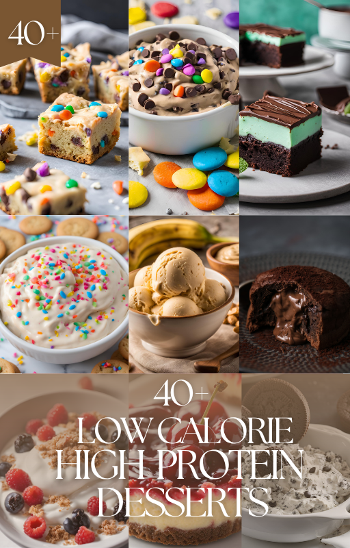 40+ HIGH PROTEIN LOW CALORIE DESSERTS