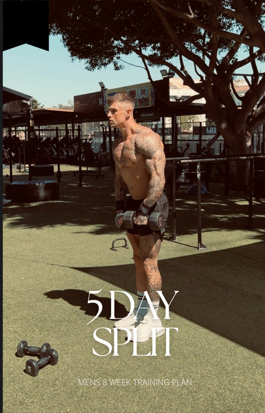 8 WEEK TRAINING PLAN 5 DAY SPLIT MENS