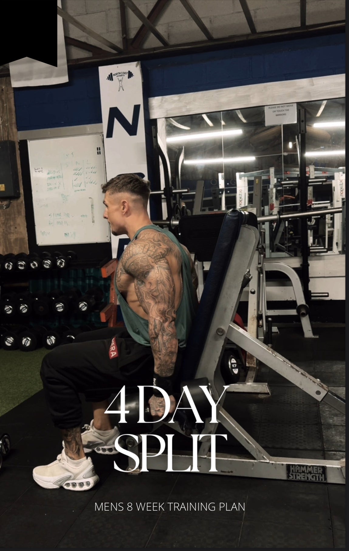 8 WEEK TRAINING PLAN 4 DAY SPLIT MENS